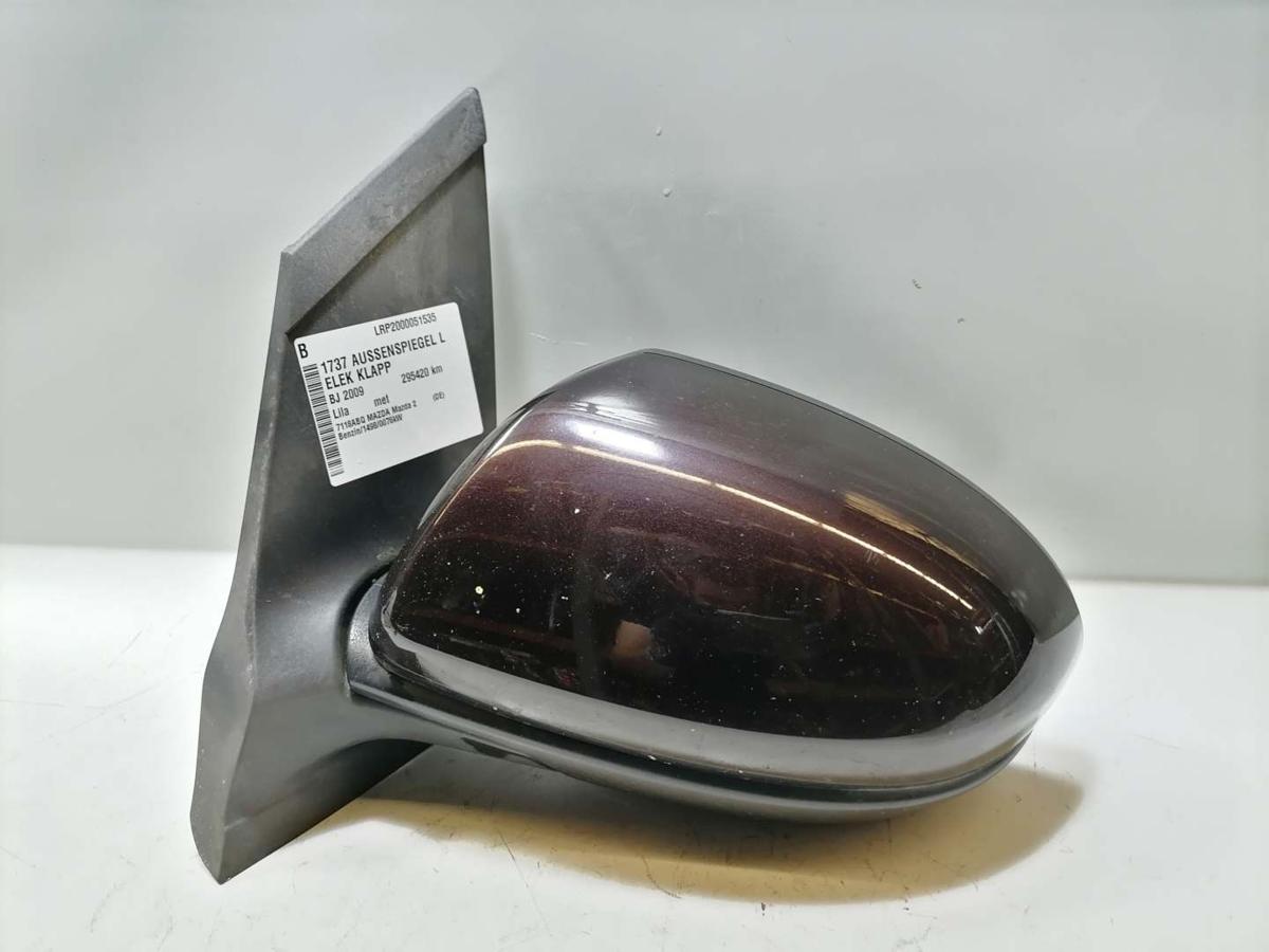 Mazda 2 DE original Außenpiegel links elektrisch verstellbar elektrisch anklappbar lila metallic BJ09